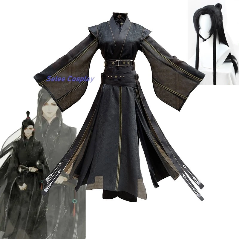 

He Xuan Hexuan Cosplay Anime Tian Guan Ci Fu Manga Cosplay Ming Yi Black Water Suit Heaven Officials Bless Cosplay Wigs