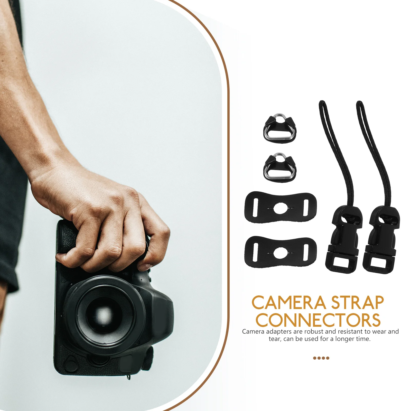 

1 Set Camera Strap Clips Lug Rings Thickened Buckles Protective Covers Triangular Mounts DSLR Accessories Connectors Adapter