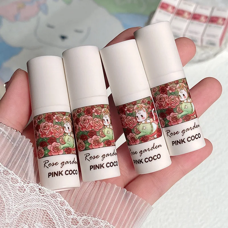 Rose lip glaze matte matte low saturation lipstick easy to apply makeup moisturizing improve complexion Cosmetics