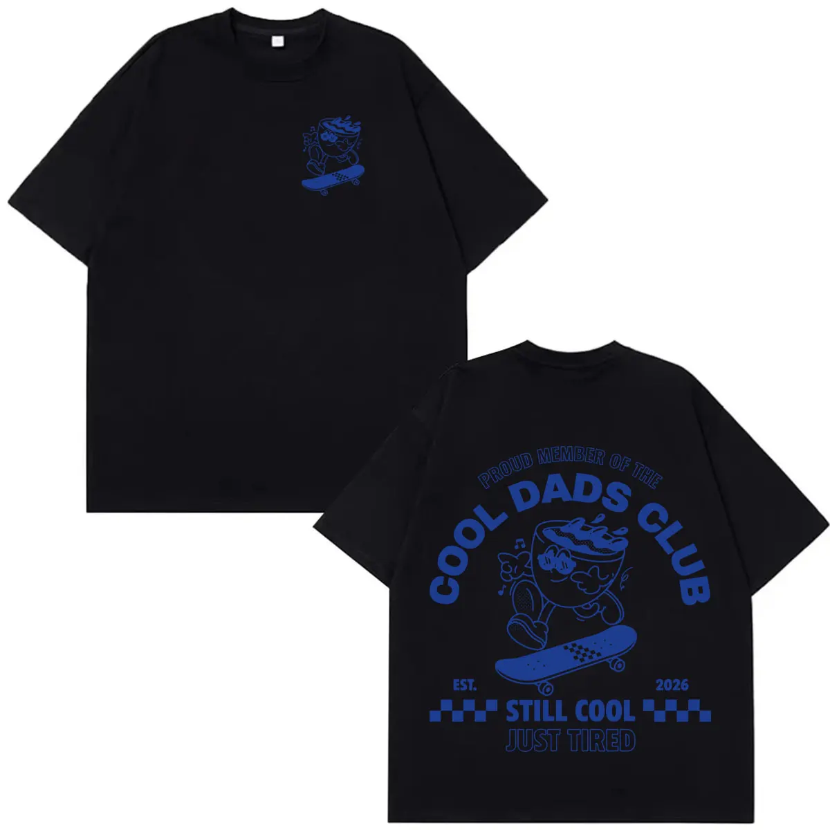 Cool Dads Club Kaffee-Meme 2026 Pop T-Shirt für Männer und Frauen Y2K T-Shirt Baumwolle Streetwear Sommer Lässig Übergroßes Kurzarm-T-Shirt – Detail 7