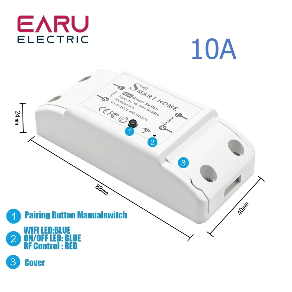 Smart Home House Zigbee Wifi Wireless Remote Switch Breaker LED Light Controller Module Alexa Google Home Tuya Smart eWeLink APP