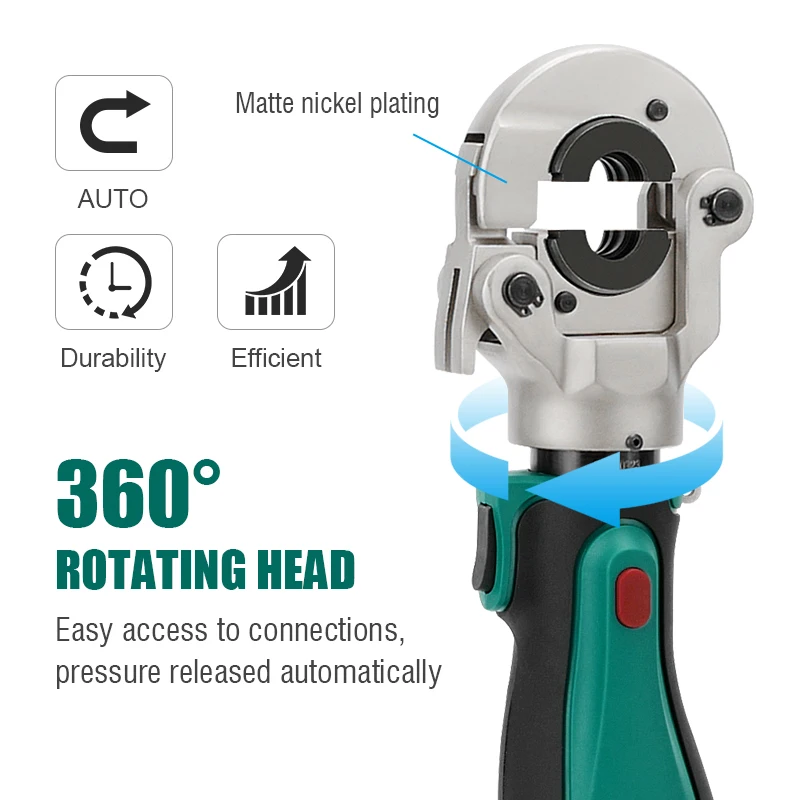 PA-1632 High Power Hydraulic Mini Battery Powered Pipe Crimping Tool Li-ion Rechargeable Tool Stainless Steel Pipe Crimper