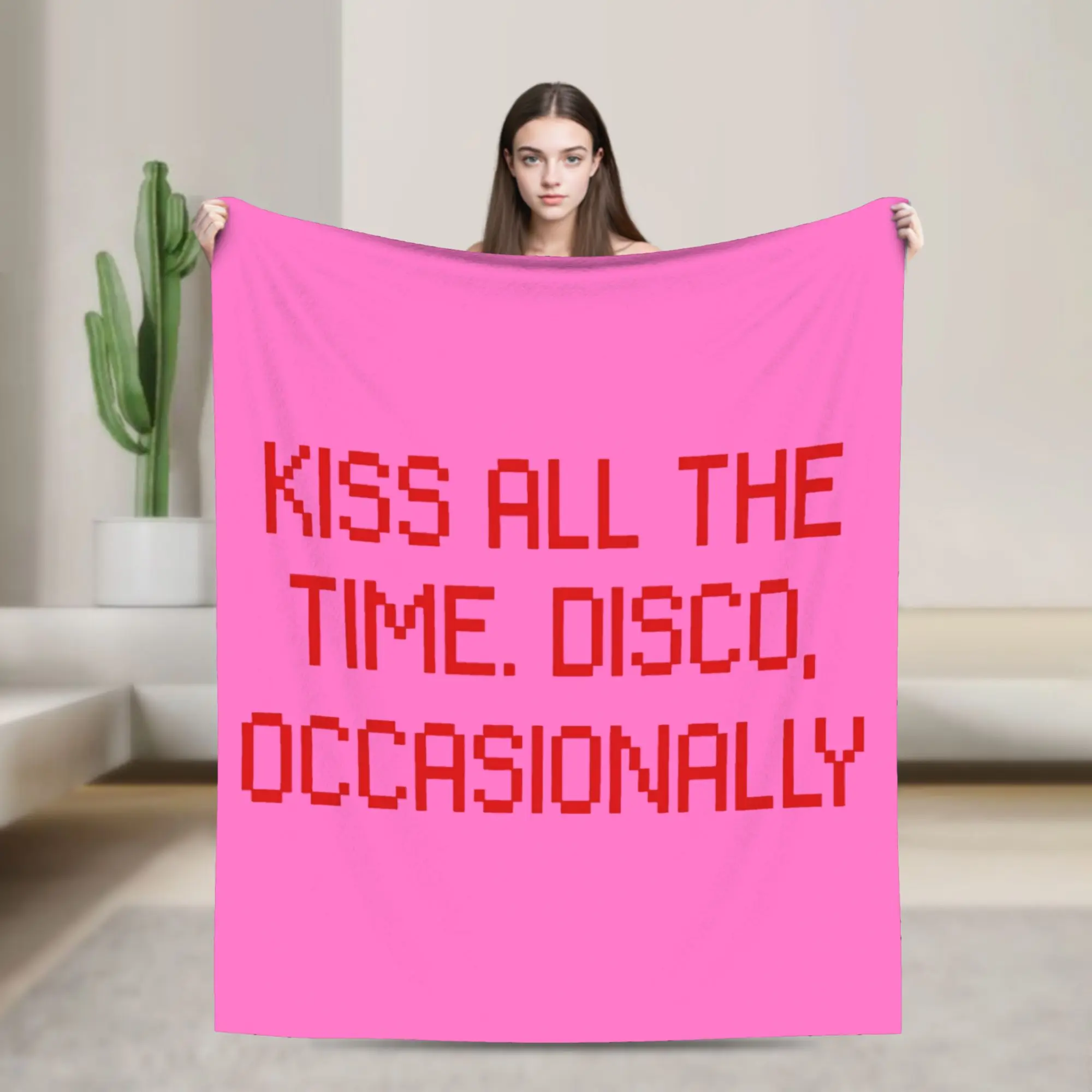 Harrys Kiss All The Time Disco Blanket Cover Styles  Fuzzy Throw Blanket Summer Air Conditioning Printed Soft Warm Bedspread