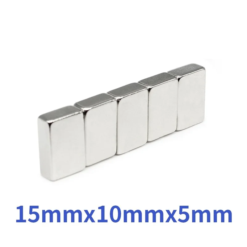 2/5/10/20/30/50PCS 15x10x5 Block Rare Earth Magnet 15X10 Rectangular Neodymium Magnet 15x10x5mm Permanent NdFeB Magnets 15*10*5