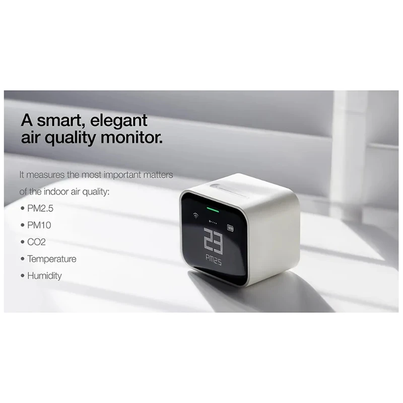 Air Detector Lite Retina Touch หน้าจอ IPS การทํางานแบบสัมผัส Pm2.5 Mi Home APP Control Air Monitor ทํางานสําหรับ Apple Homekit ทนทาน