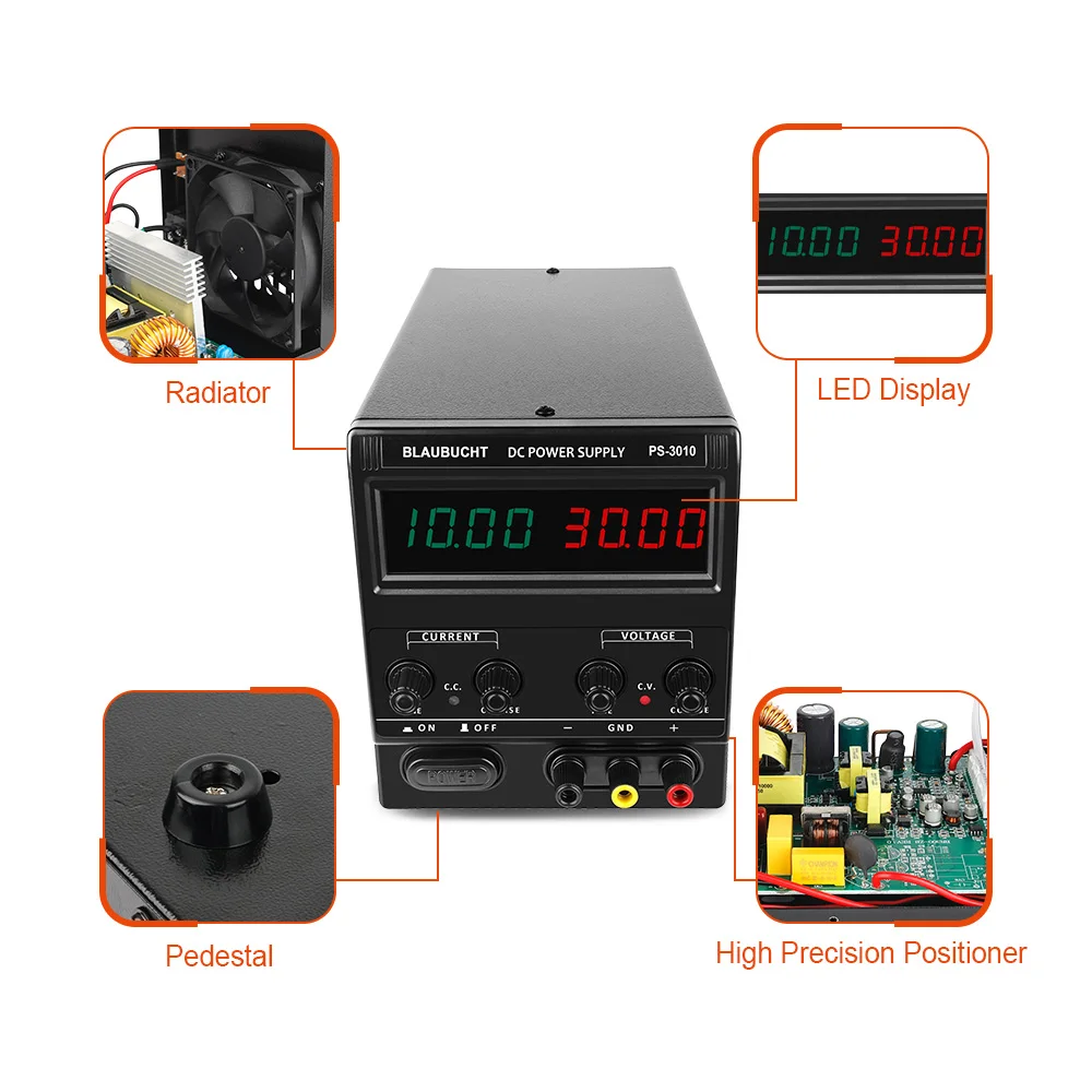 Blabucht PS3010 profesjonalna ławka laboratoryjna zasilanie DC regulowane przełączanie zasilacze laboratoryjne 110/220V 4 cyfrowe