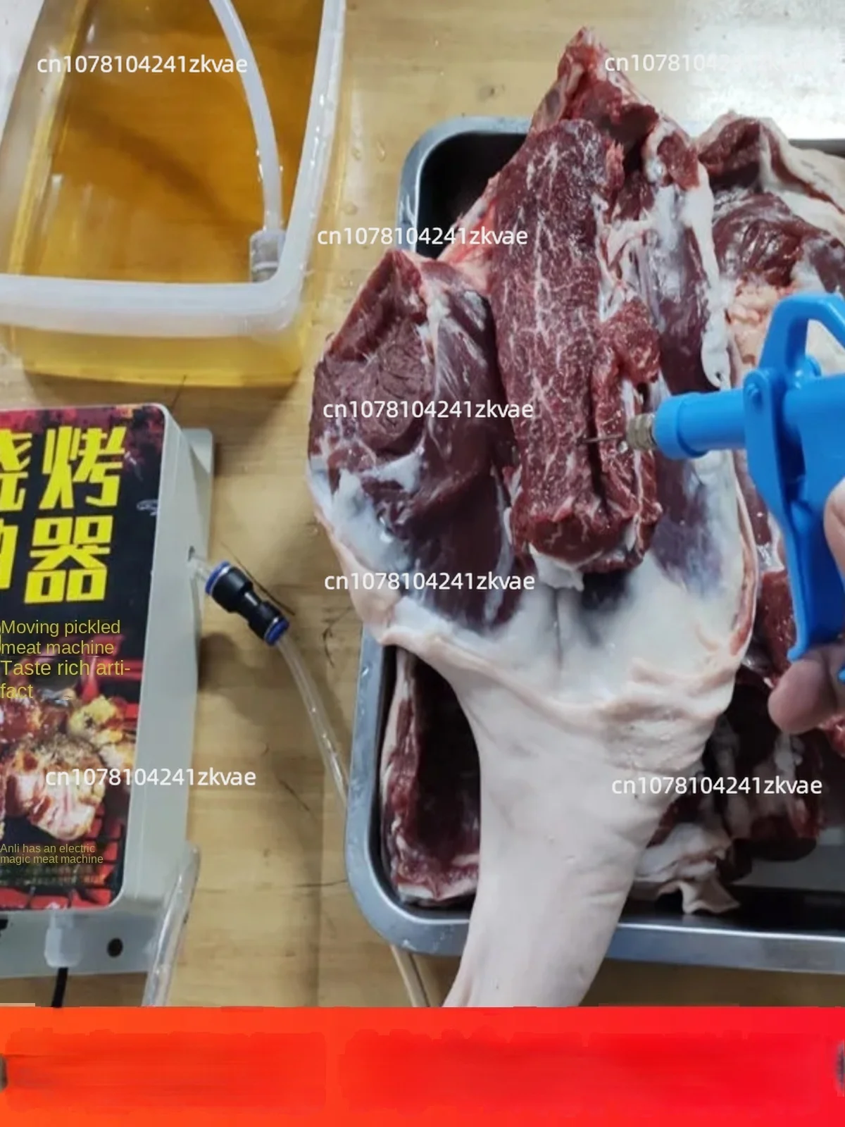 Máquina Automática Elétrica Marinada Injector, Sabor de Alimentos Tempero Ferramenta de Seringa de Carne Churrasco Injetora com Kit de Ferramentas X6