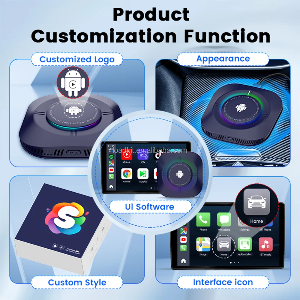 Moduł multimedialny Carlinkit Car Play Android Auto Adapter USB Smart Android Auto do fabrycznie montowanego CarPlay