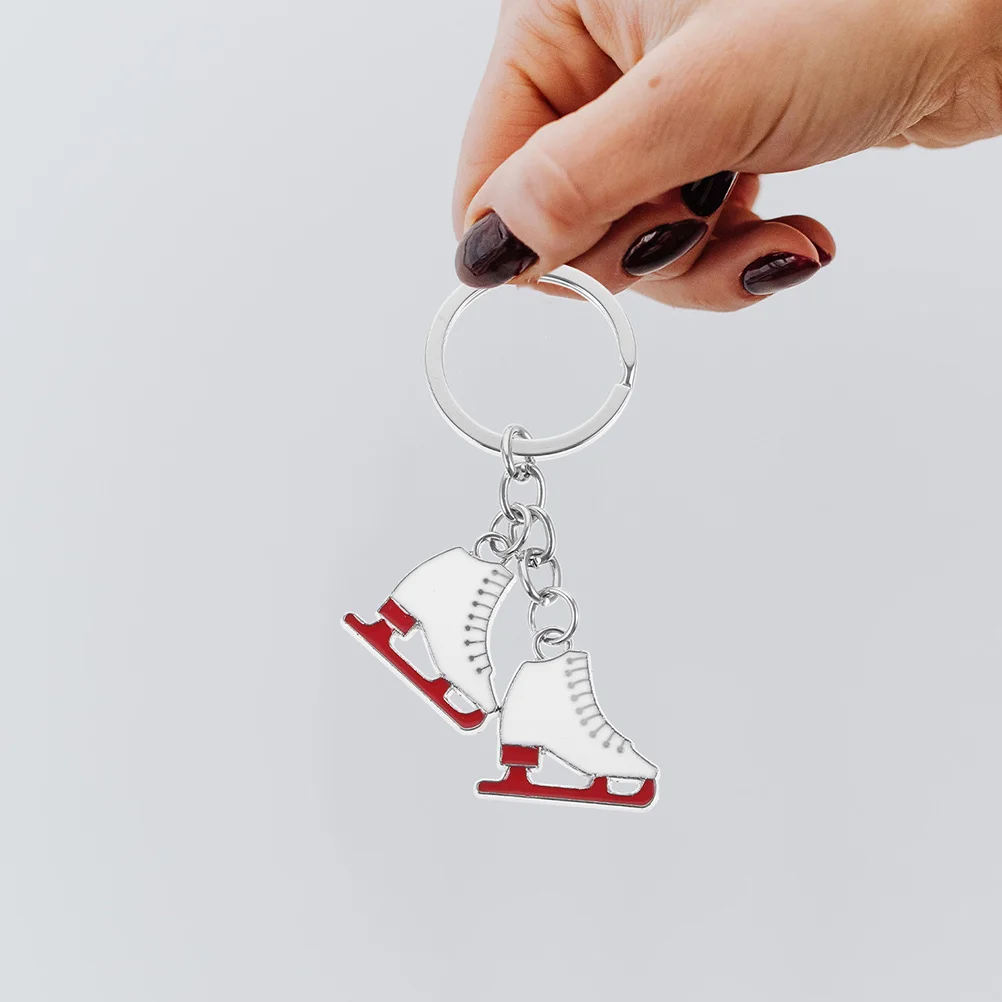

3Pcs Ice Skates Keychains Metal Hanging Cute Pendants Bag Purse Charms Skating Gift Ideas Skating Keychain Keychain