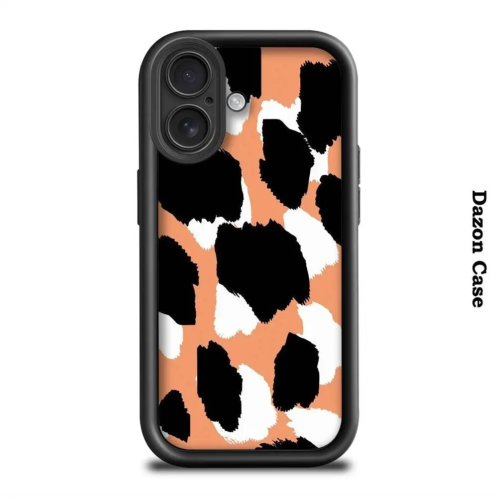 

Cute Spots Phone Case Black Frosted Case For IPhone 16 15 14 13 12 11 Pro Max Back Cover Cases