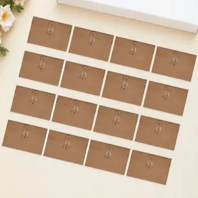 

20pcs Kraft Paper Envelopes Office Storage Bags File Size Documents Organizer Reusable File Bags Small Brown Envelopes String