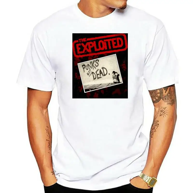 

The Exploited 'Punk's Not Dead' T-Shirt - NEW & OFFICIAL! Print T Shirts Man Short Sleeve T Shirt Top Tee Hot Cheap Men'S