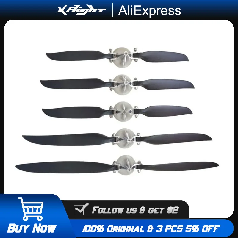 

XFlight Aluminum Folding Propeller Assembly 6-13.5Inch Paddle Diameter for RC Electric Glider Model Aircraft Accessory