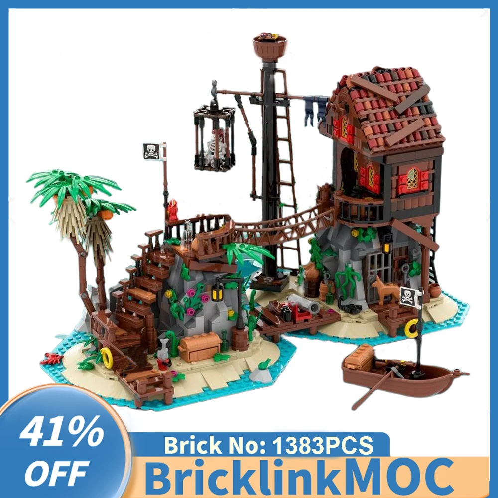 

New 1383PCS medieval Pirate Series MOC Forbidden Island DIY creative ideas children Toy birthday Gift building blocks MOC-6270