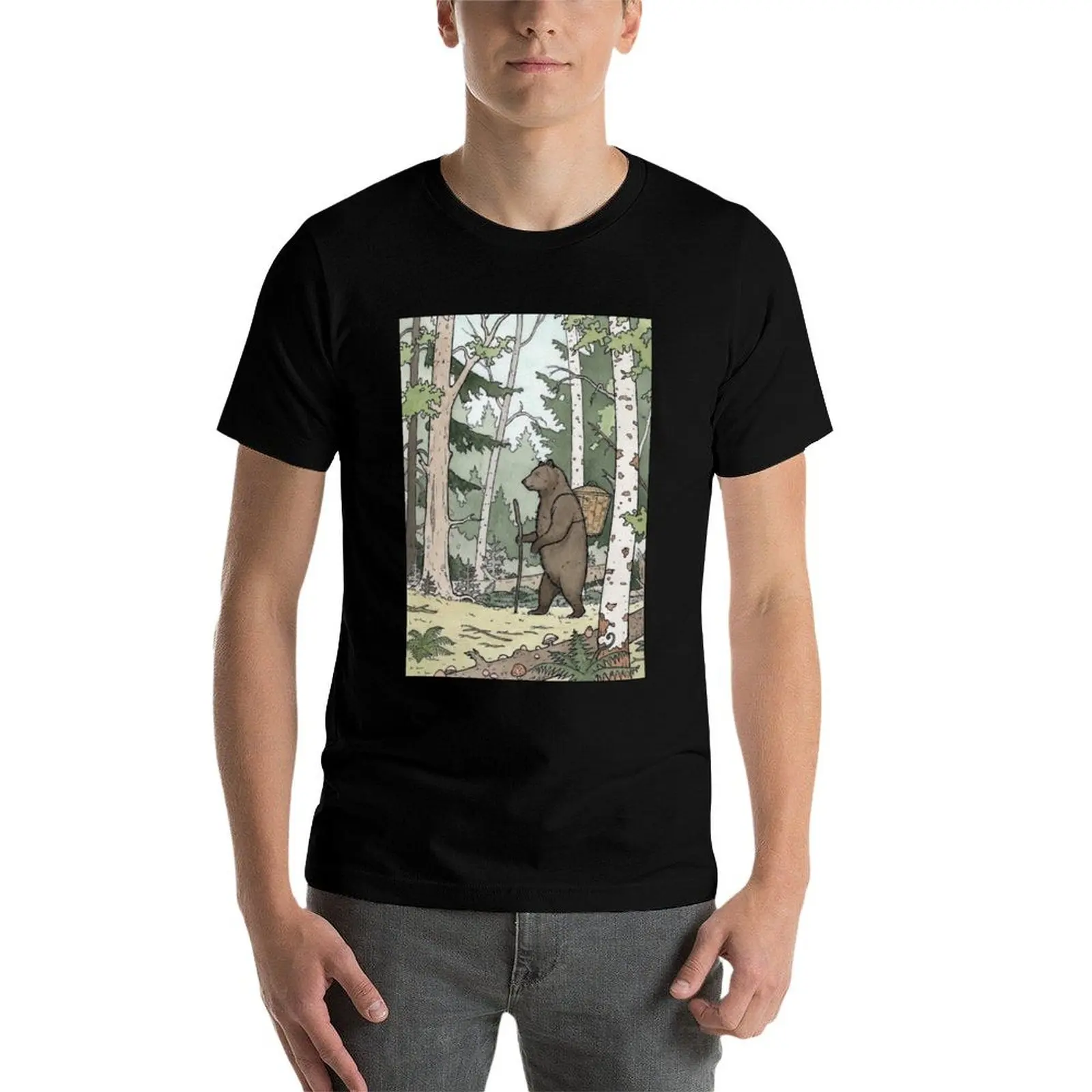 

Bear in the Woods T-Shirt man t shirt graphic t shirt man casual man t shirts for men casual T-Shirt