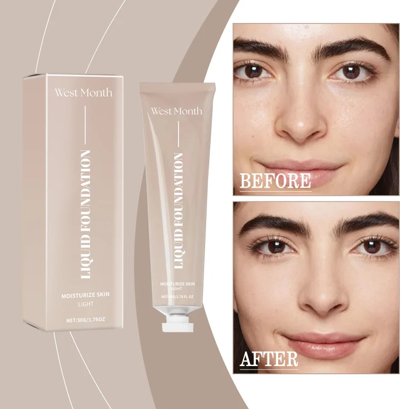 

Skin-Like Liquid Foundation, Sheer to Medium Coverage, Hydrating, Breathable, Oil-Control, Flawless Natural Makeup Look