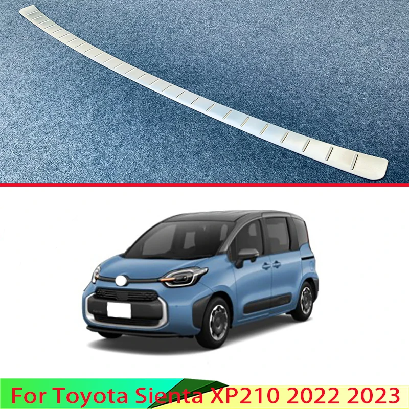 

For Toyota Sienta XP210 2022 2023 Stainless Steel Rear Bumper Protection Window Sill Outside Trunks Decorative Plate Pedal