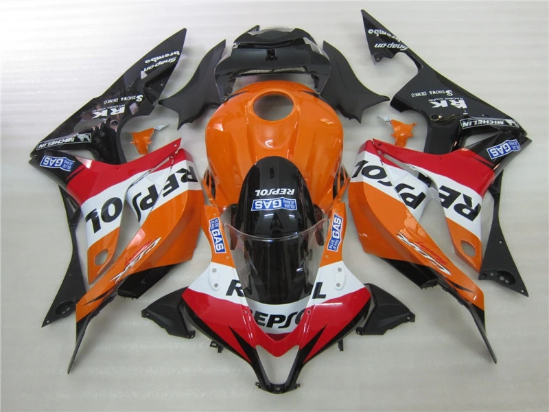 

Orange black fitment Injection motorcycle set for HONDA CBR 600 RR fairings 07 08 bodyworks CBR600RR 2007 2008