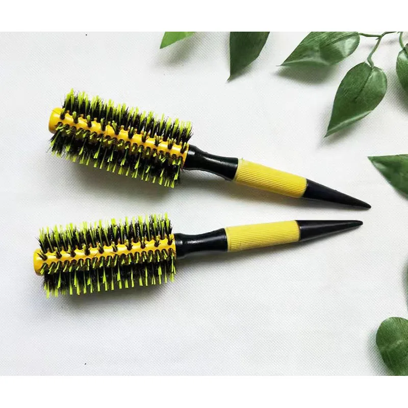 

Free Shipping Wooden Hair Brush With Boar Bristle Mix Nylon Styling Tools Professional Round Hair Brush