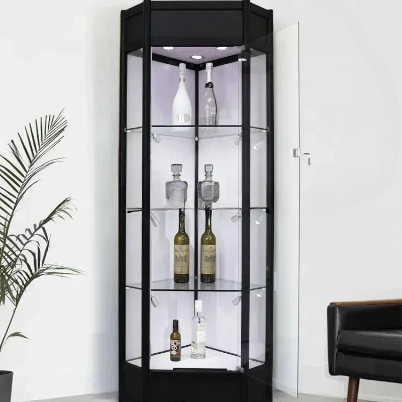 

Display Living Room Wine Cabinets Glass Modern Storage Liquor Wine Cabinets Wall Corner Meuble Vin European Furniture