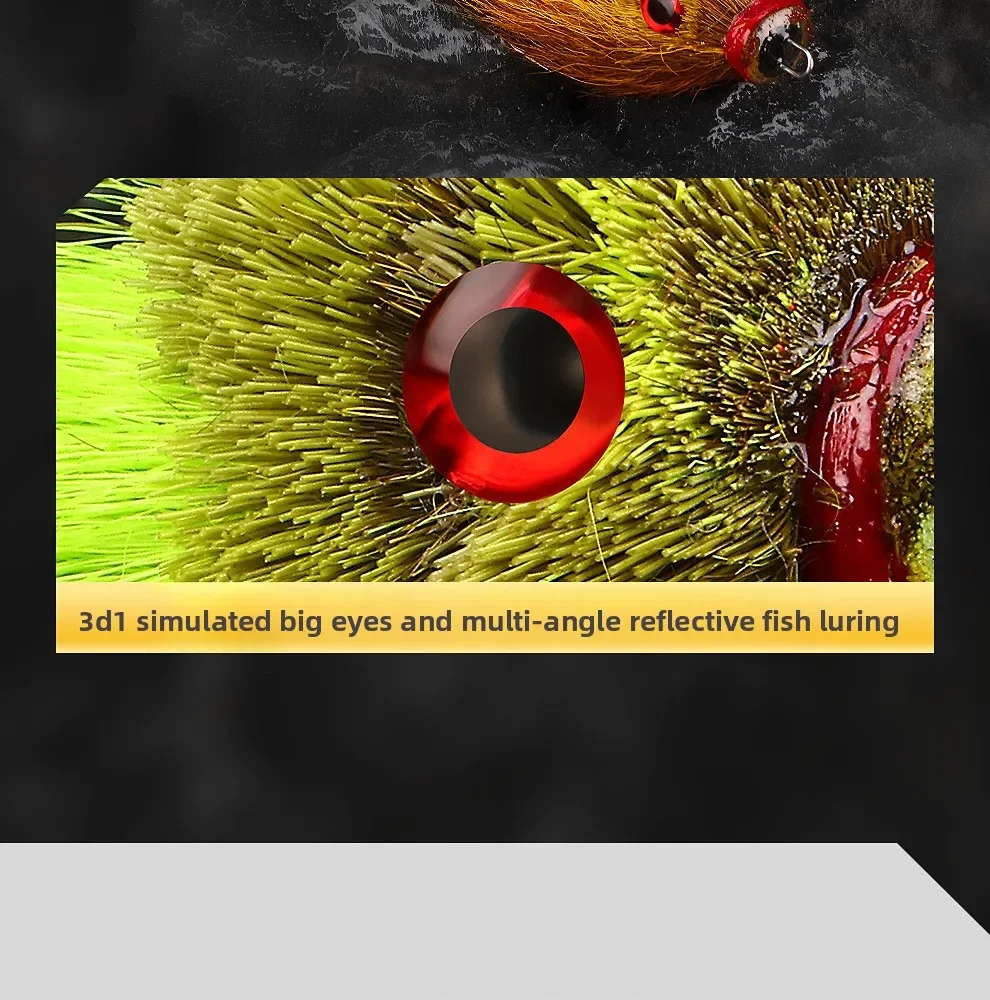 MUKUN Maus Baby Swimbait Bucktail Maus Köder Schnurrbart Rig Muskie Hecht Angeln Spiel Handgebunden Hirsch Haar Körper Solide Rig Tackle – Detail 5