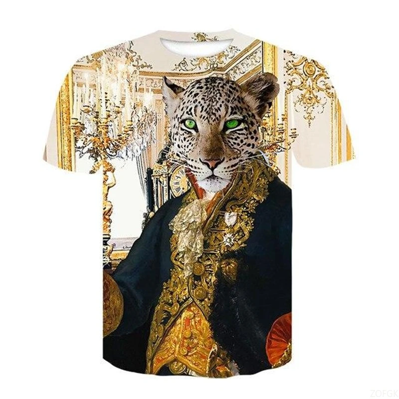 Luxury Baroque Golden Pattern T-shirt Unisex Unique 3D Print Crewneck T Shirts Men Personality Streetwear Fashion Trendy Tee Top image 5