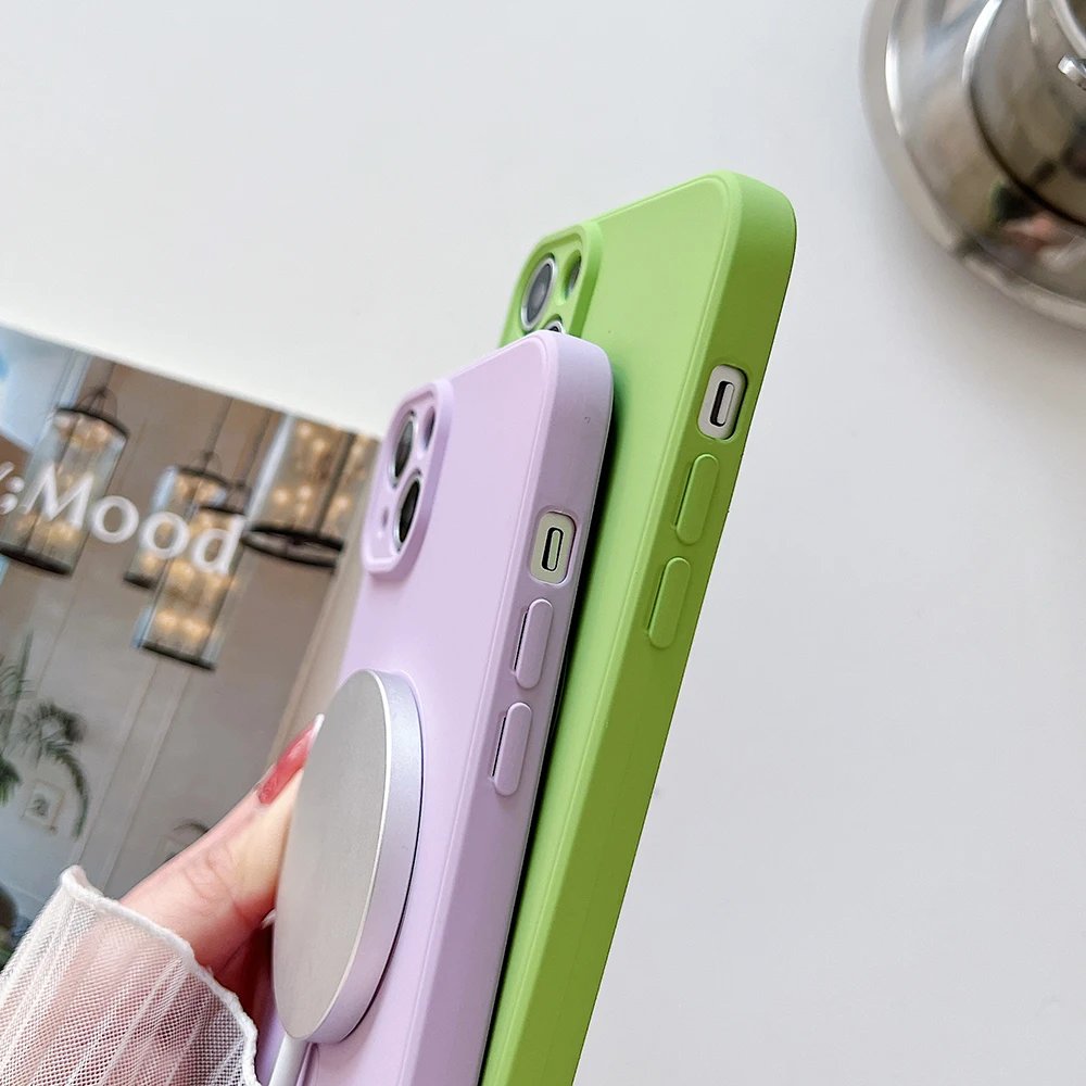Custodia per iPhone 14 Pro Max, trasparente, silicone flessibile, blu, fiori viola