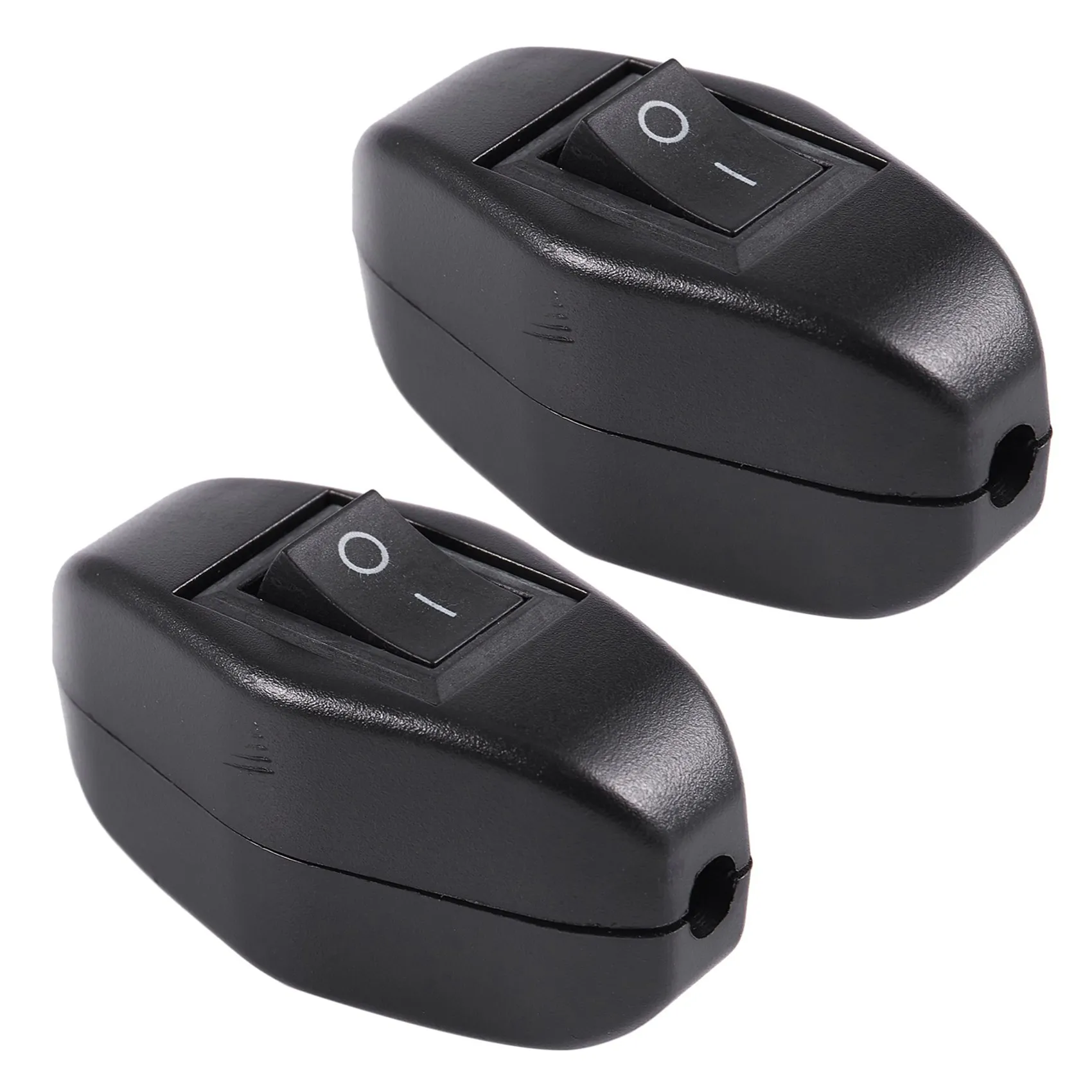 LICE-2X Black Bedroom On Off Button In Line Switch 6A/250VAC 10A/125VAC