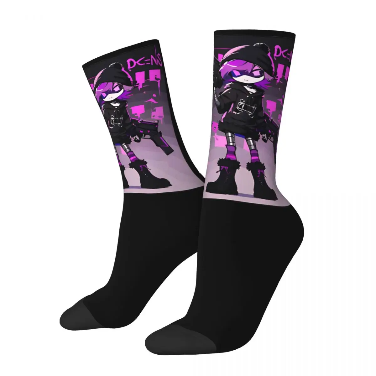 Murder Drones Game Stockings Uzi Doorman Design Retro Socks Winter Non Skid Socks Women Men Outdoor Comfortable Socks