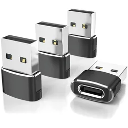 4PCS OTG USB To Type C Adapters Universal for IPhone 16 15 Pro Max Plus IPad Samsung S24 IWatch AirPods USBC Cable Converter
