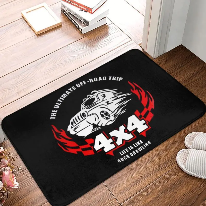 Personalized 4x4 Overland Vehicle Doormat Mat Anti-Slip Bathroom Kitchen Garage Rug Carpet 40*60cm