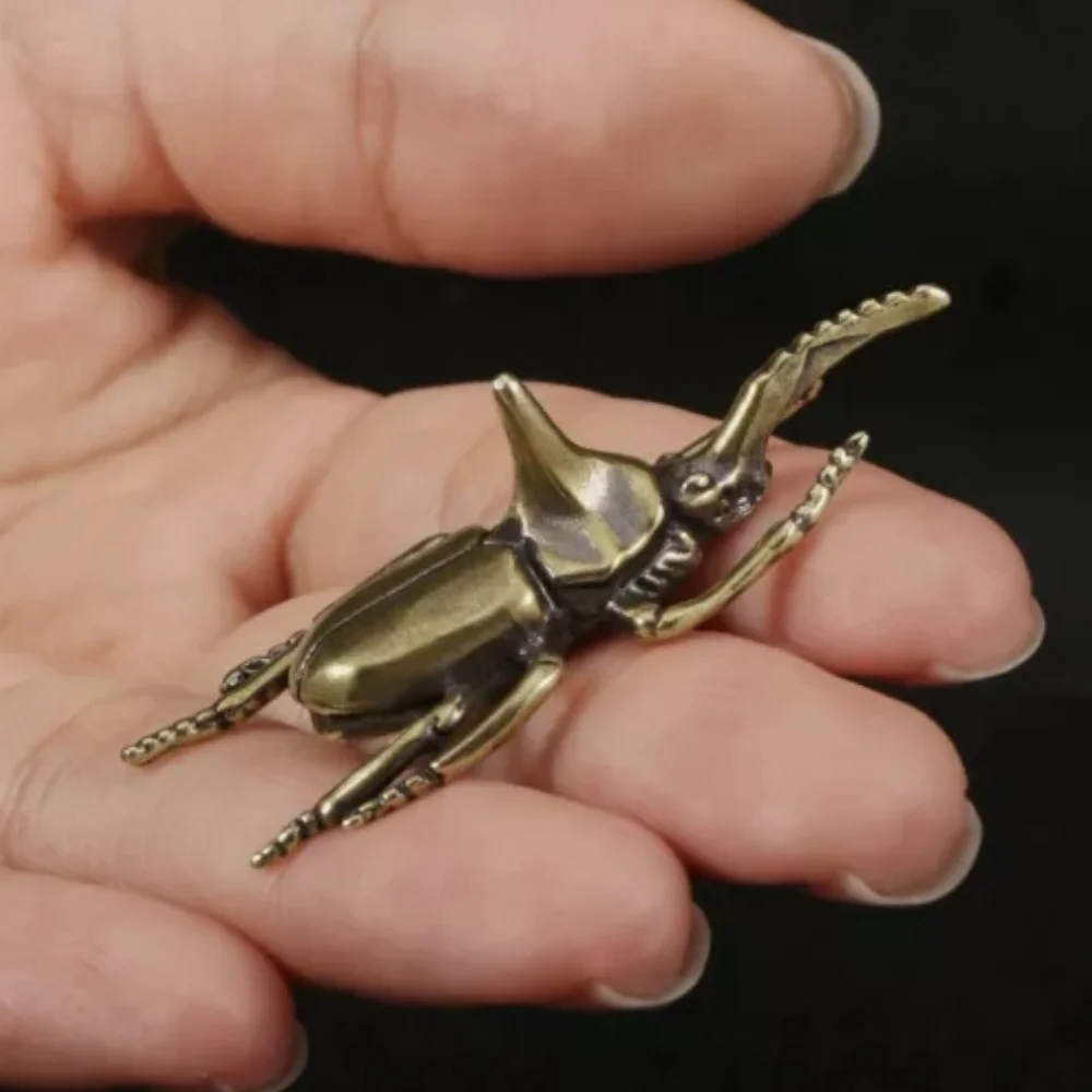 

Tabletop Figurine Brass beetle Animal Statue Small Sculpture Home Decor Gift