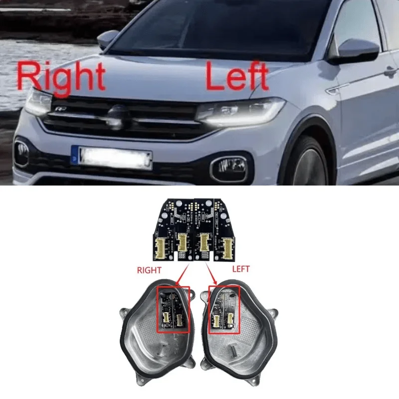 

White DRL OEM 2GM.998.478 Turn Signal Board B120845-B For VW T-CROSS Tcross LED Headlight Module B120846-B 2GM.998.479