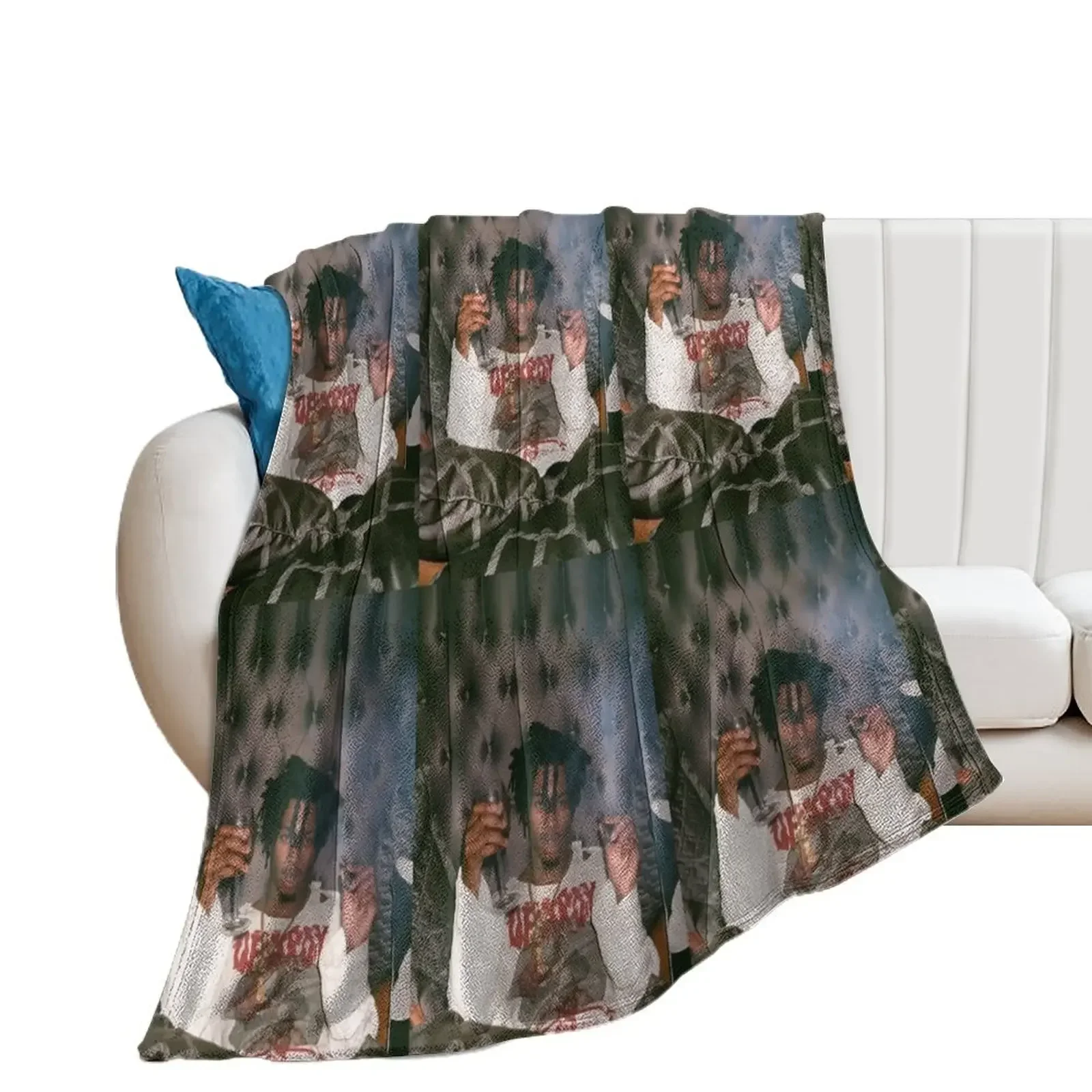 Self Titled Playboi Carti Design Throw Blanket Furrys Heavy Thermals For Travel Blankets