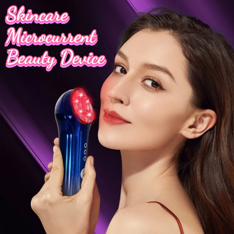 

Многофункциональный прибор для ухода за кожей лица: микротоковый массажер для лифтинга и осветления кожи