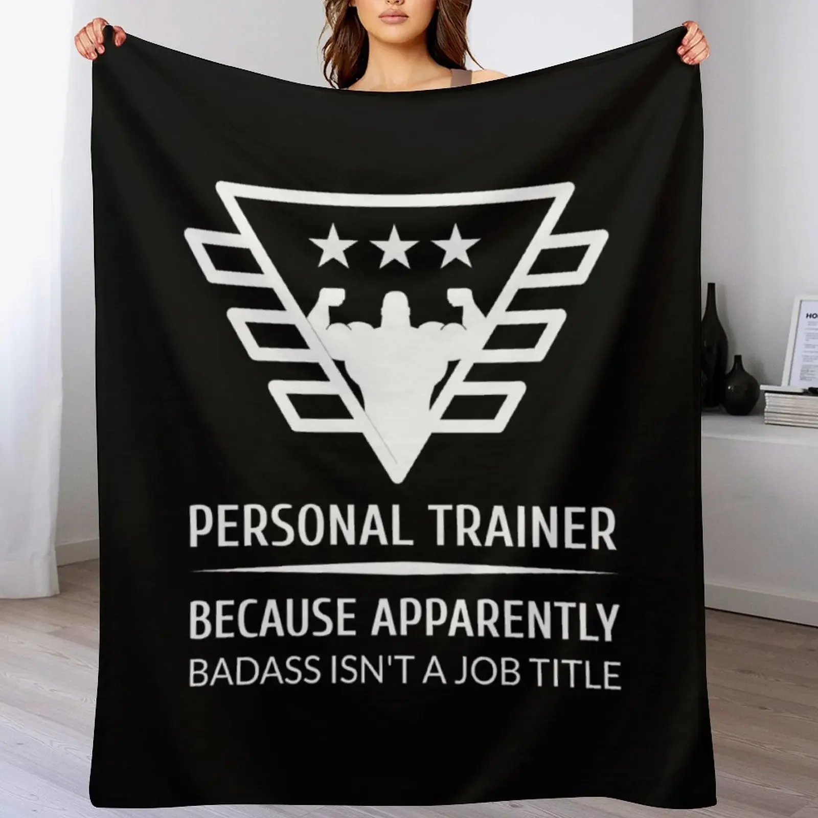 Personal Trainer Because Apparently Badass Isn't A Job Title Throw Blanket for babies Cute Blankets