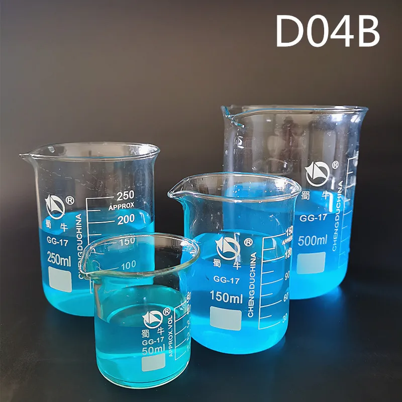 1Set Lab Kaca Borosilikat Gelas Panas-Tahan Labware Beaker Peralatan Laboratorium