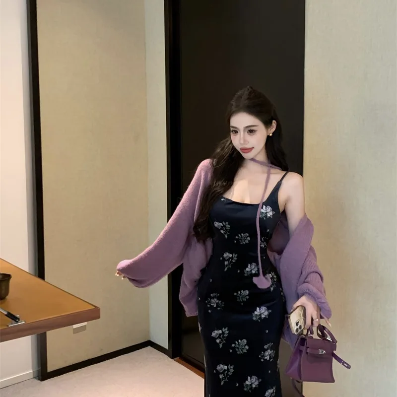 

Женский модный вязаный комплект Dr And Top с поясом Fi Tail Design Long Sve, осенне-зимний наряд, ансамбль из двух предметов