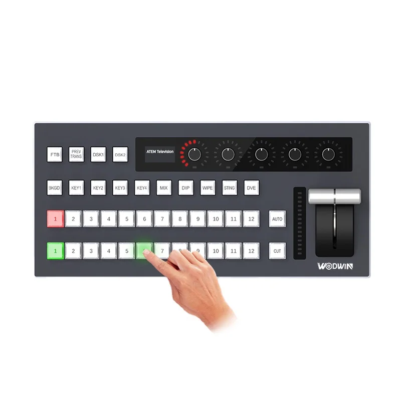 Professional 12 Channel Keyboard Controller Video Switch Mixer Panel Live Broadcast Video Switcher for  Software