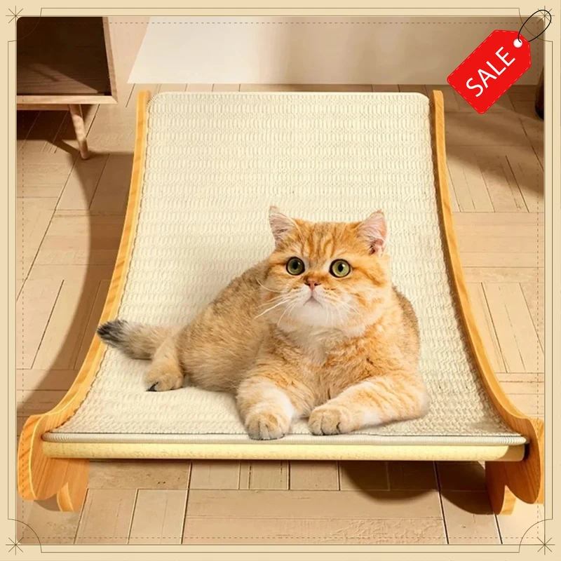  Wooden Cat Scratching Pad Detachable Wear-resistant Cat Scratch Board Multifunctional Cat Bed Grinding Claw Toy for Kitten 