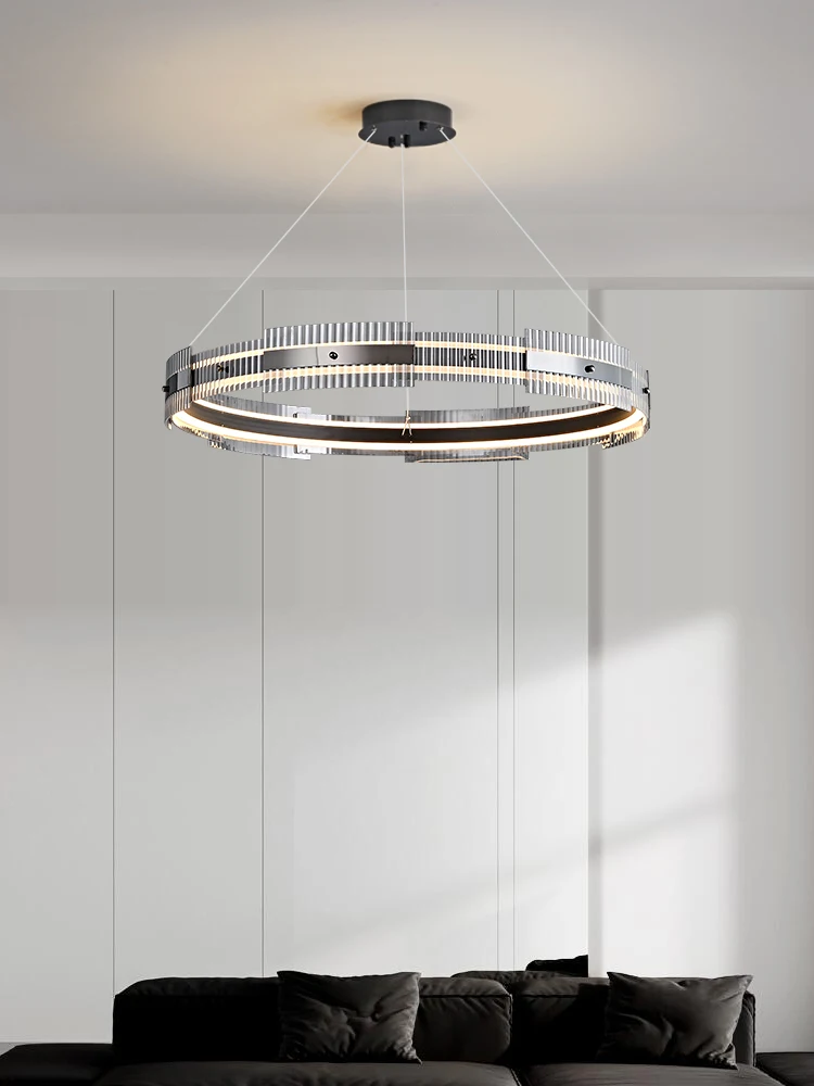 

Smoke Grey Minimalist Living Room Pendant Light with Luxurious Glass Design Suitable for Lighting in Restaurants and Bedrooms