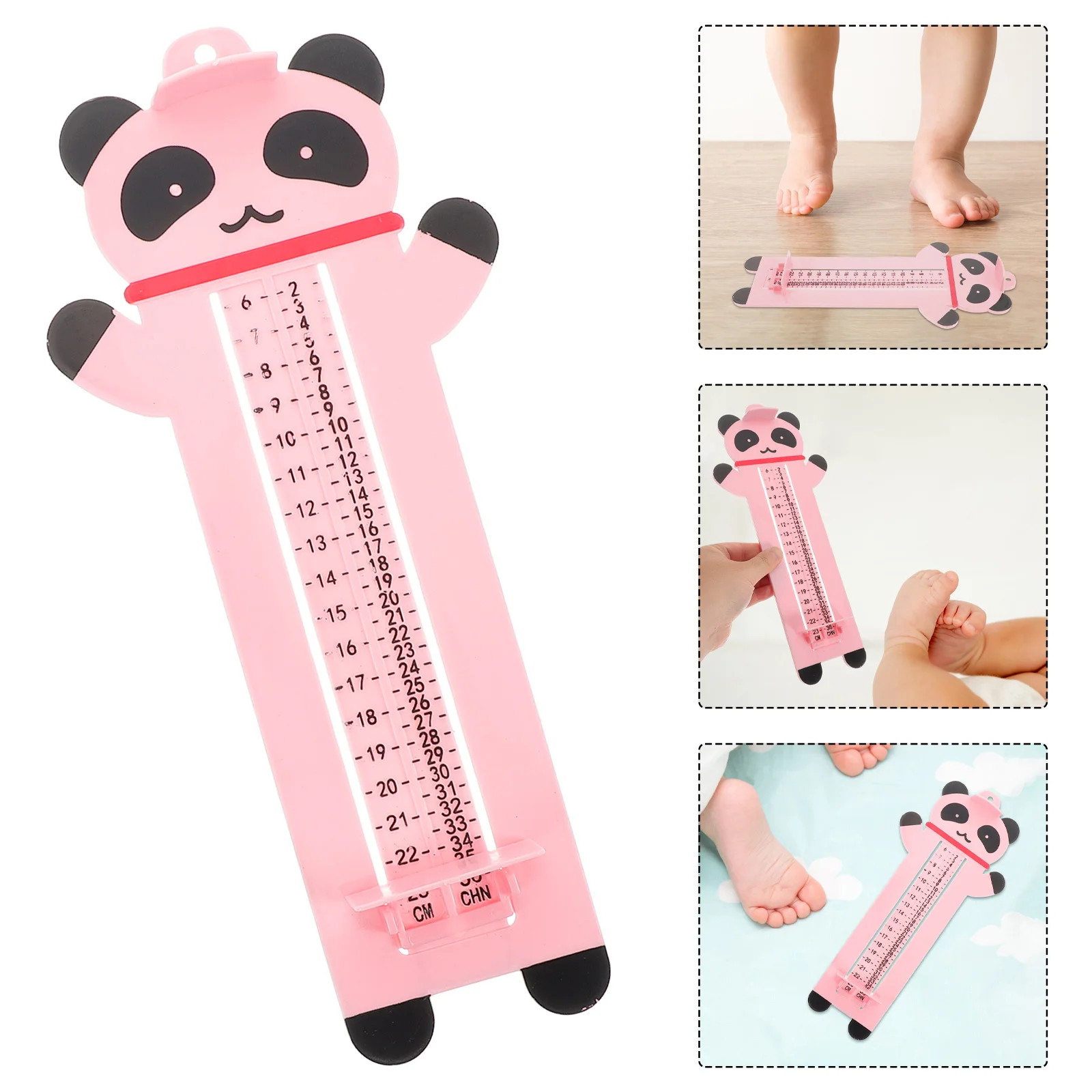 Измеритель стопы для детей, точный измеритель с наклейкой по высоте, очаровательный дизайн, прочный, практичный, для семейного использования, измеритель для ног для детей