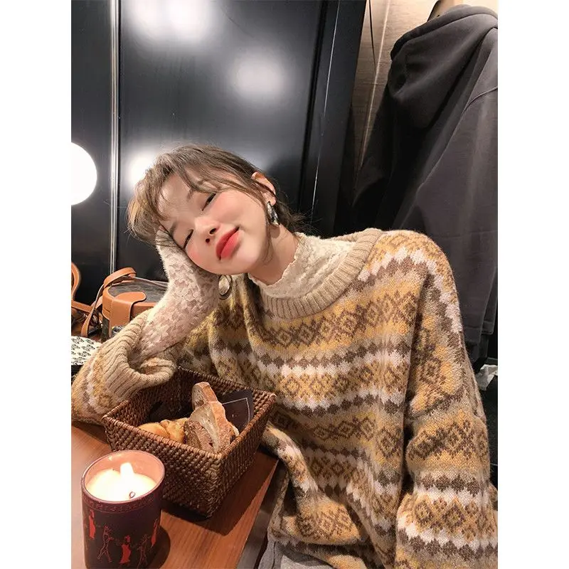 Women Clothing 2024 New Arrivals Y2k Pullover Sweaters Mushroom Autumn Spring Jumper   Soft Knitted Sweater Korean D161