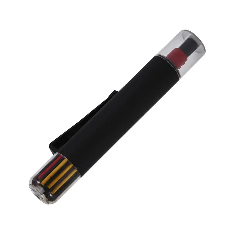 

VEHO-твердый плотницкий карандаш для деревообработки, механический 3-цветный сменный блок для строительной маркировки, черный грифель, встроенная точилка, черный