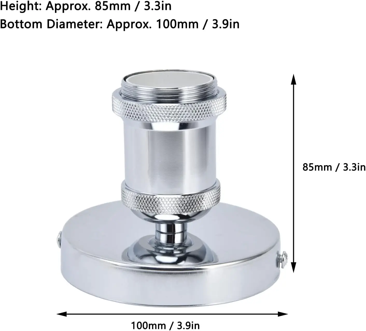 Vintage Industrial E27 E26 Ceiling Wall Lamp Holder Retro Edison Bulb Screw Socket Base, Metal Ceiling Mount Light Socket Holder