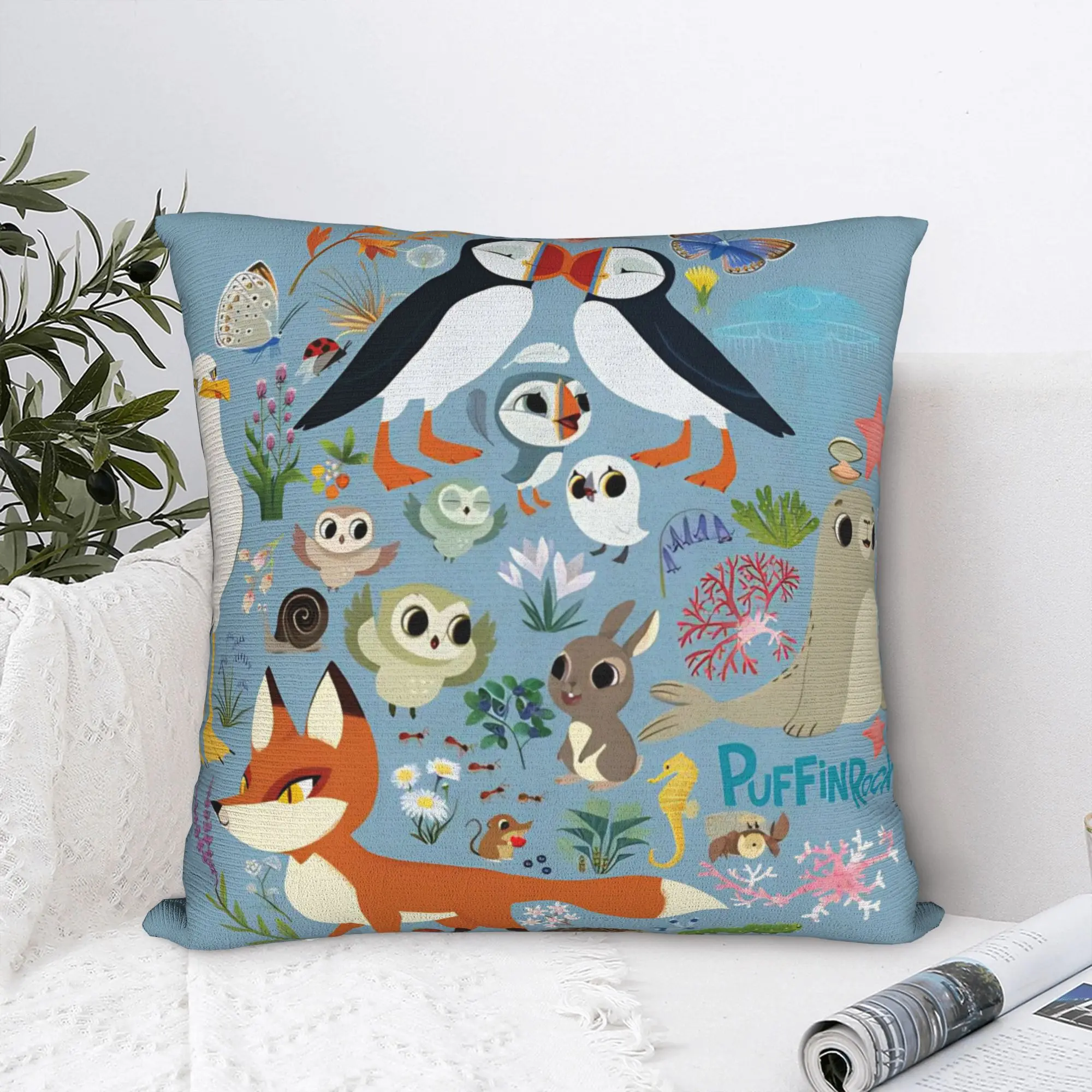 Pillow Case Puffin Rock Oona Baba  Soft  Pillow Cover For Wedding Party Home Decor Fashion Pillowcases