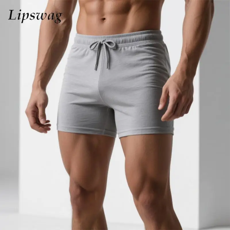 

Мужские повседневные шорты на лето 2026: облегающие, на шнурке, с завязками, спортивные, дышащие, однотонные, для сна и отдыха