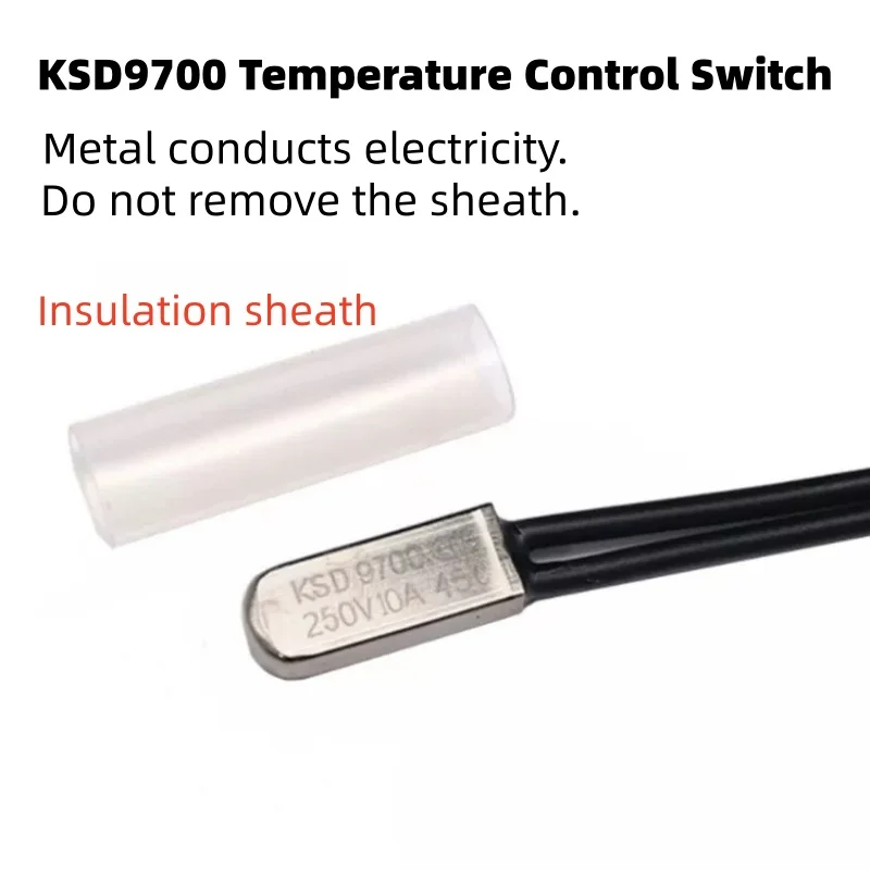 5pcs KSD9700 250V 5A 10A 16ATemperature Switch Thermal control 40 45 50 55 60 65 70 75 80 85 90 95 100 105 110 120 125 135Degree