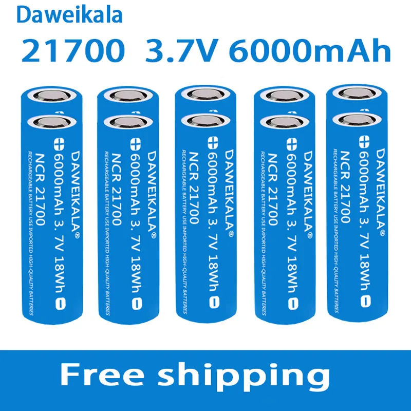 1-20 grande capacidade li-48s 3.7V 6000mAh 21700 bateria 9.5a potência 2C taxa de descarga ternária bateria de lítio DIY bicicleta elétrica