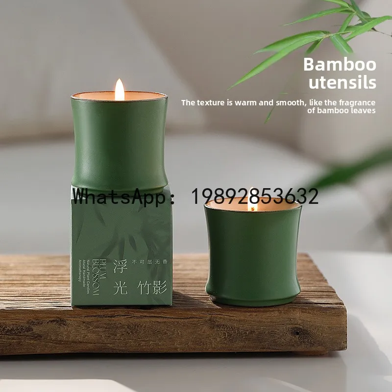 LZ scented candle gift box bamboo ceramic gift birthday souvenir decorative gift ornament wholesale